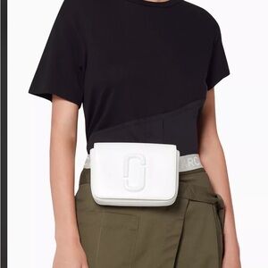 Marc Jacobs White Crossbody Bag with Logo Detail